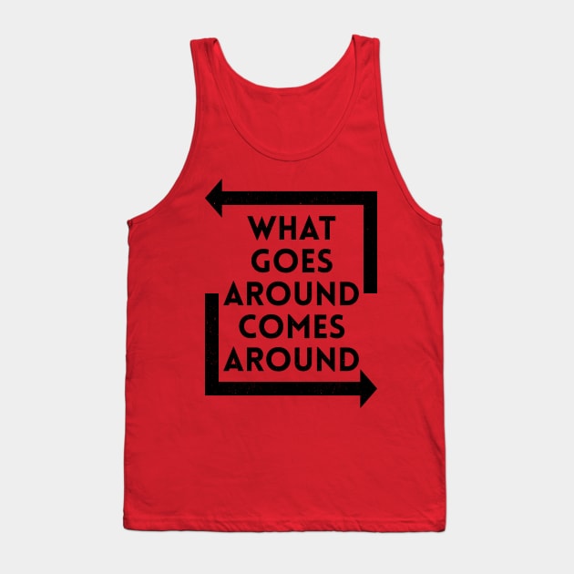 What Goes Around Comes Around - Black Tank Top by LeanneSimpson